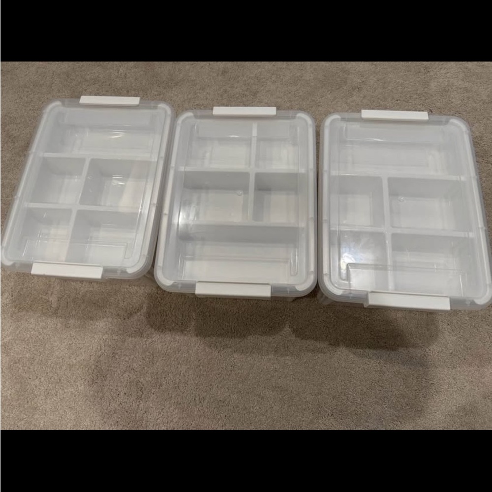 Arts & crafts storage set of 3 17 oz boxes.